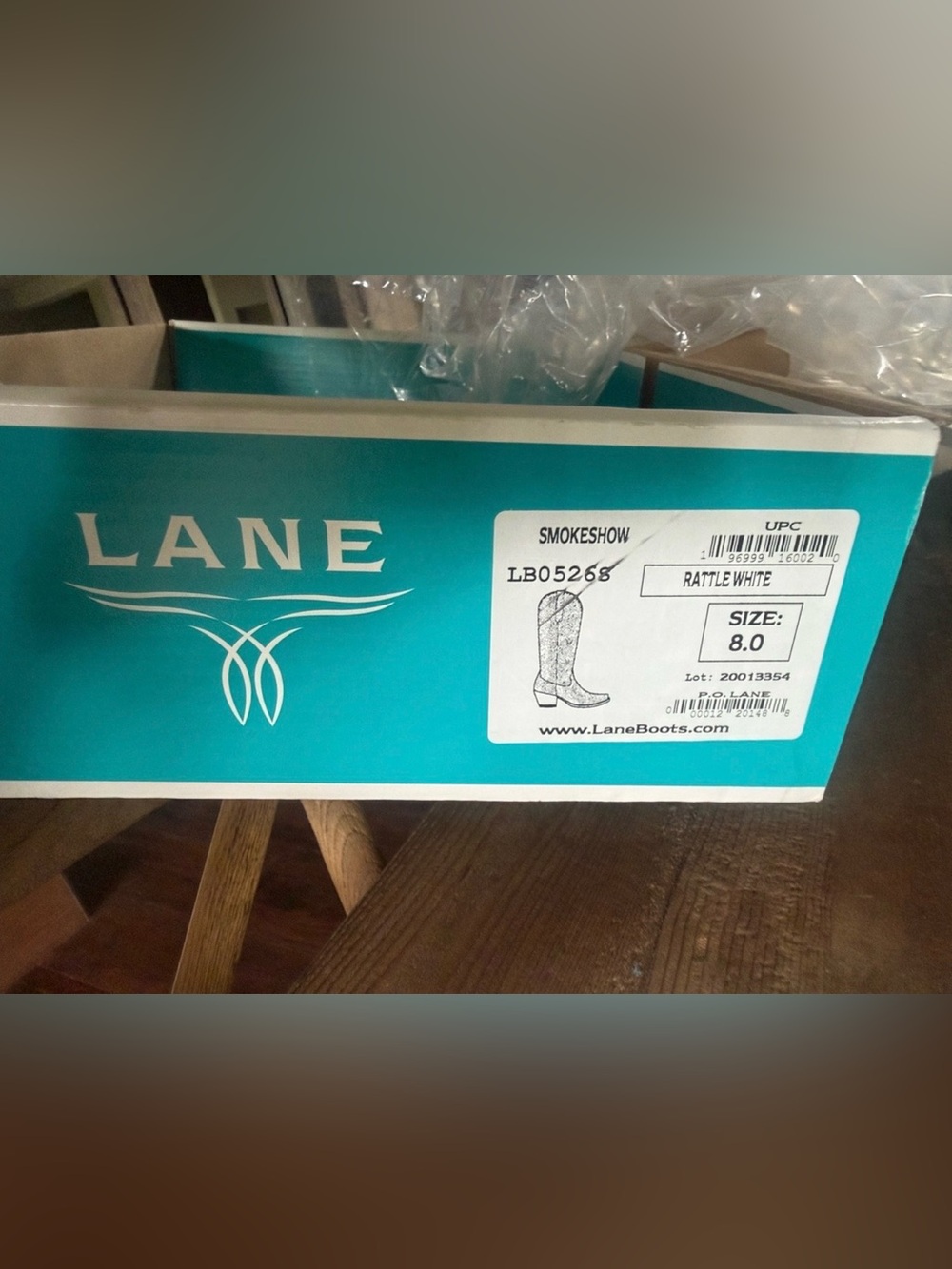 Lane Smokeshow Rattle White Boots Pink Lining Turquoise Sole Sz 8 ⭐ - Picture 8 of 11